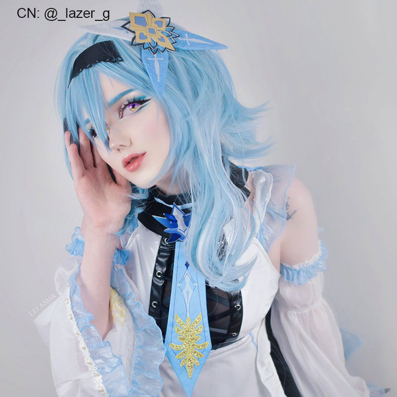 Genshin Impact Eula Cosplay Costume Maid Fanart Cosplay Costume