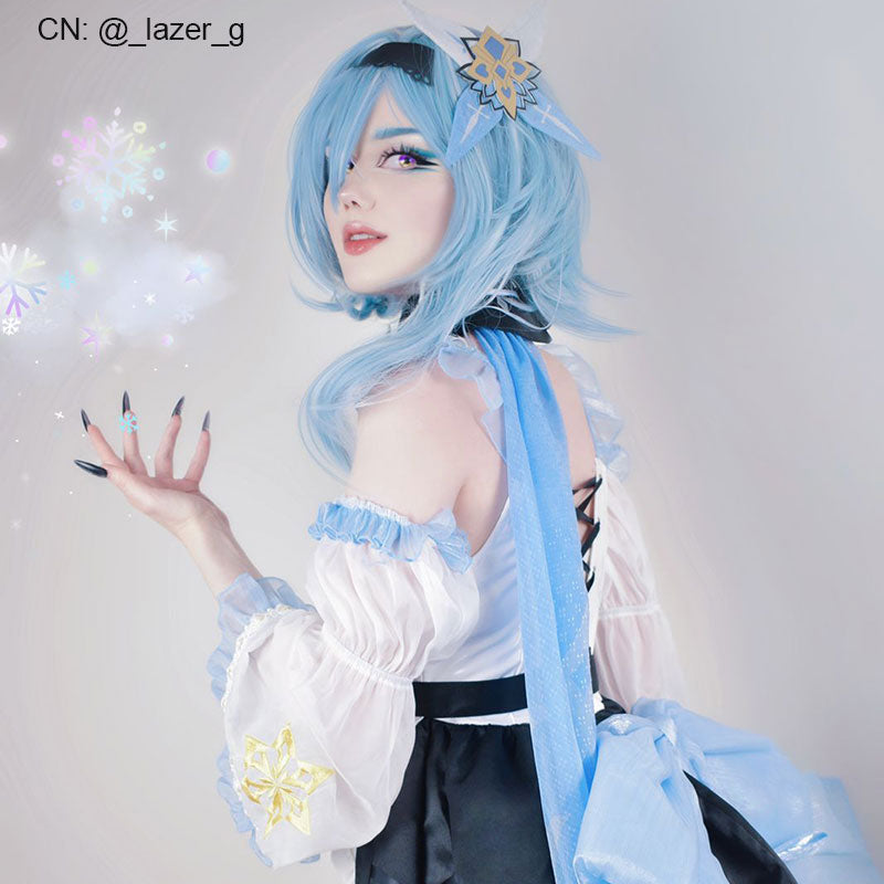 Genshin Impact Eula Cosplay Costume Maid Fanart Cosplay Costume