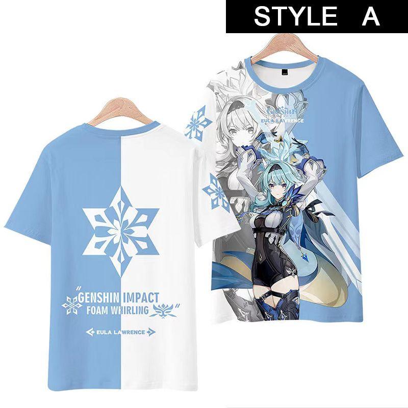 Genshin Impact Eula T-shirt Cosplay Costume