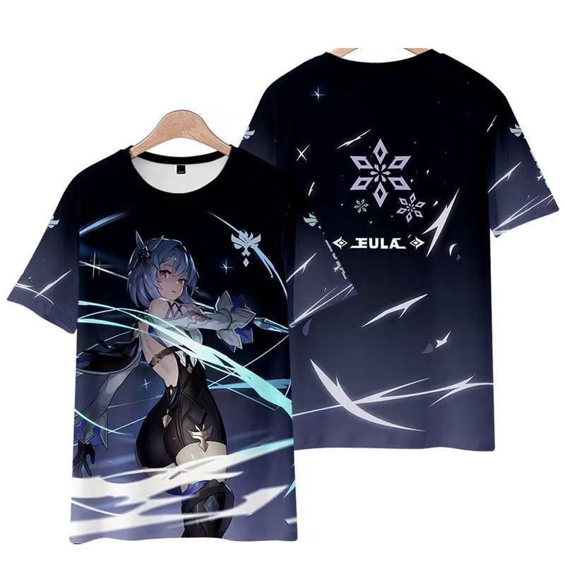 Genshin Impact Eula T-shirt Cosplay Costume