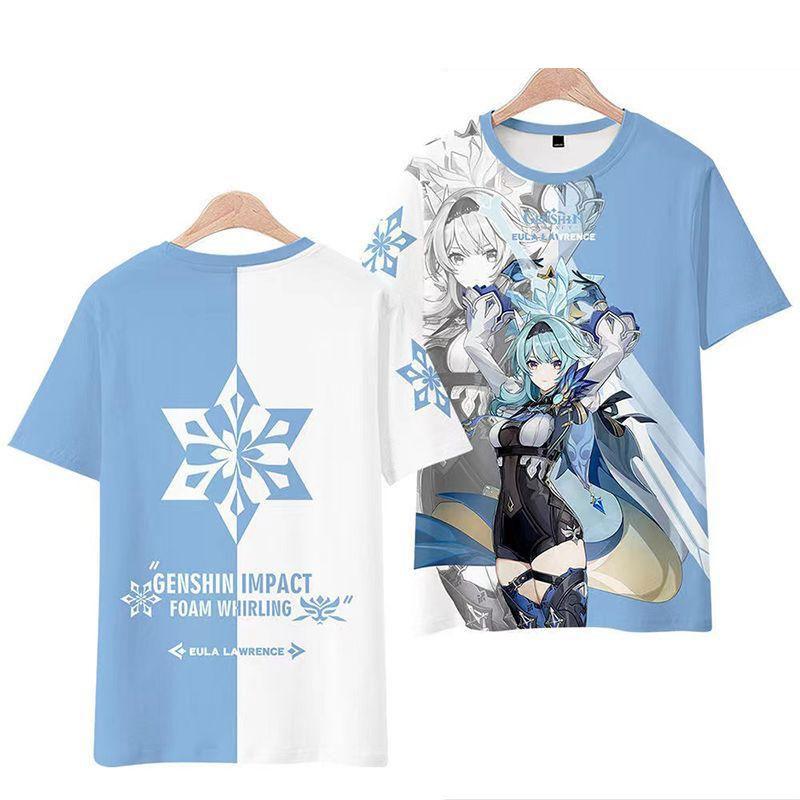 Genshin Impact Eula T-shirt Cosplay Costume