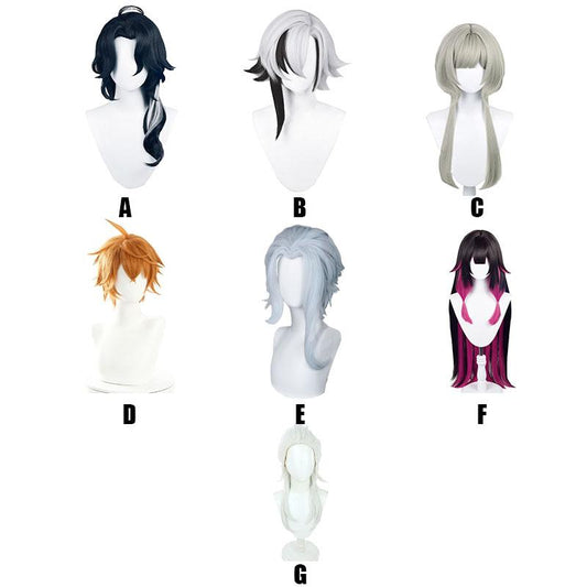 Genshin Impact Eleven Fatui Harbingers Regrator / The Knave / Marionette / Childe / The Doctor / Damselette / The Jester Cosplay Wigs