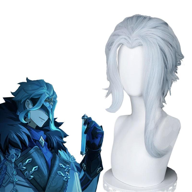 Genshin Impact Eleven Fatui Harbingers The Doctor Dottore Cosplay Wigs