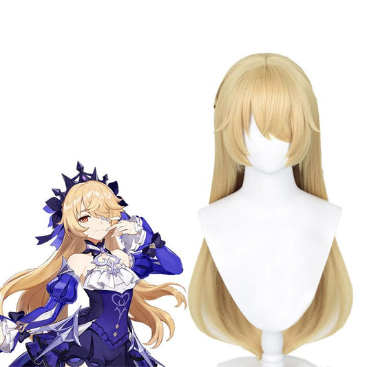 Game Genshin Impact Fischl Blonde Cosplay Wigs