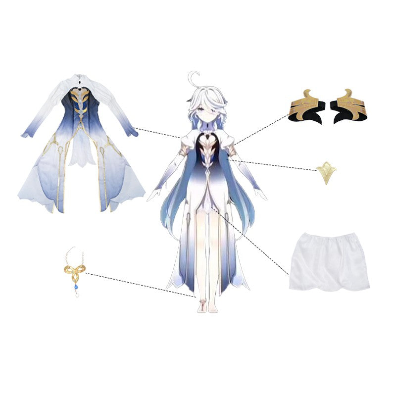 Genshin Impact Focalors Cosplay Costume