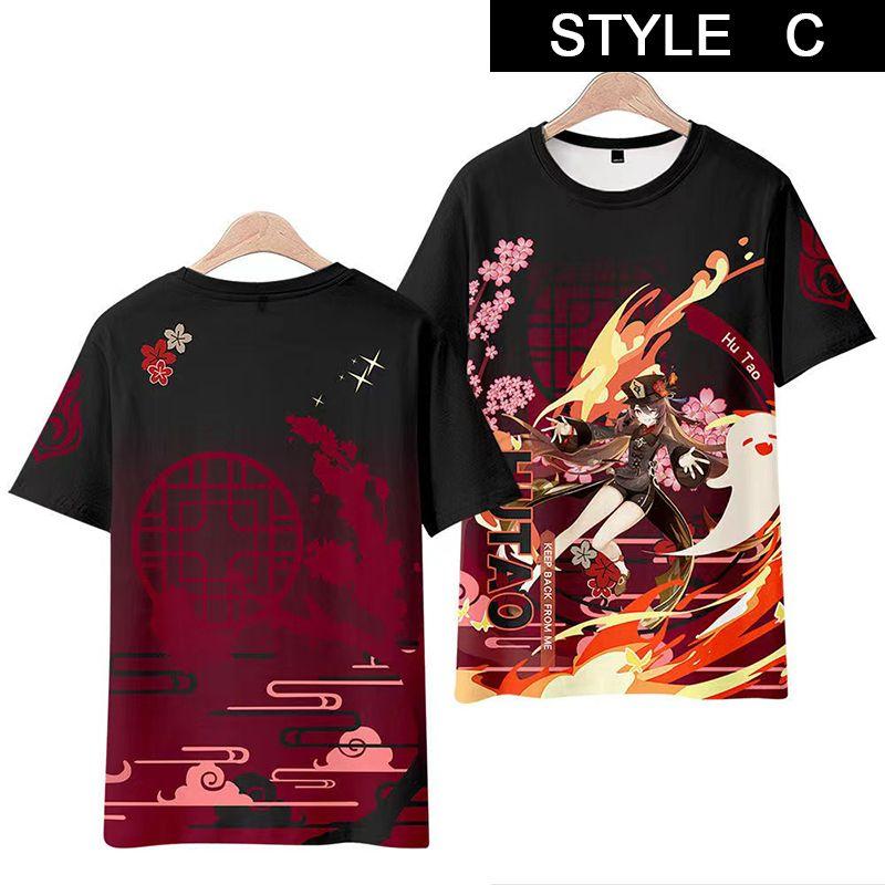 Genshin Impact Hutao T-shirt Cosplay Costume