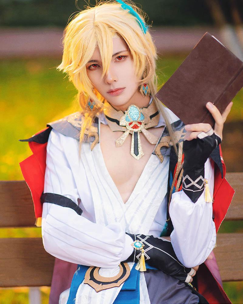 Genshin Impact Sumeru Kaveh Blonde Cosplay Wigs