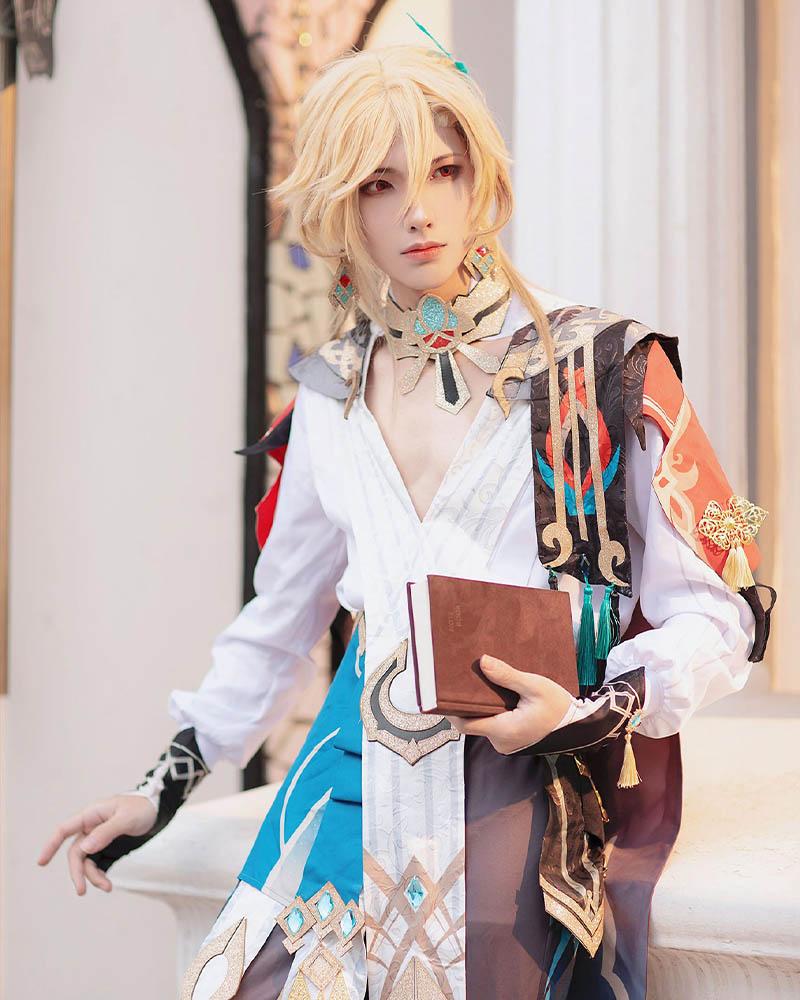 Genshin Impact Sumeru Kaveh Blonde Cosplay Wigs