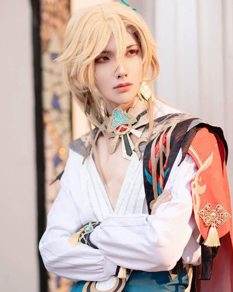 Genshin Impact Sumeru Kaveh Blonde Cosplay Wigs