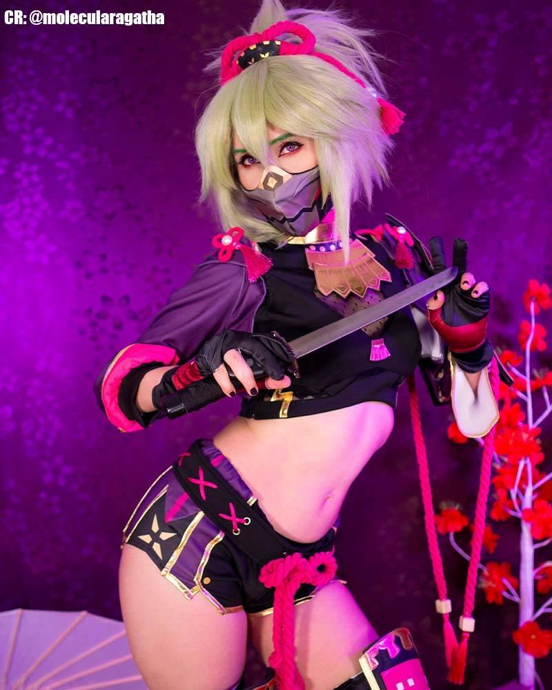Genshin Impact Kuki Shinobu Cosplay Costume