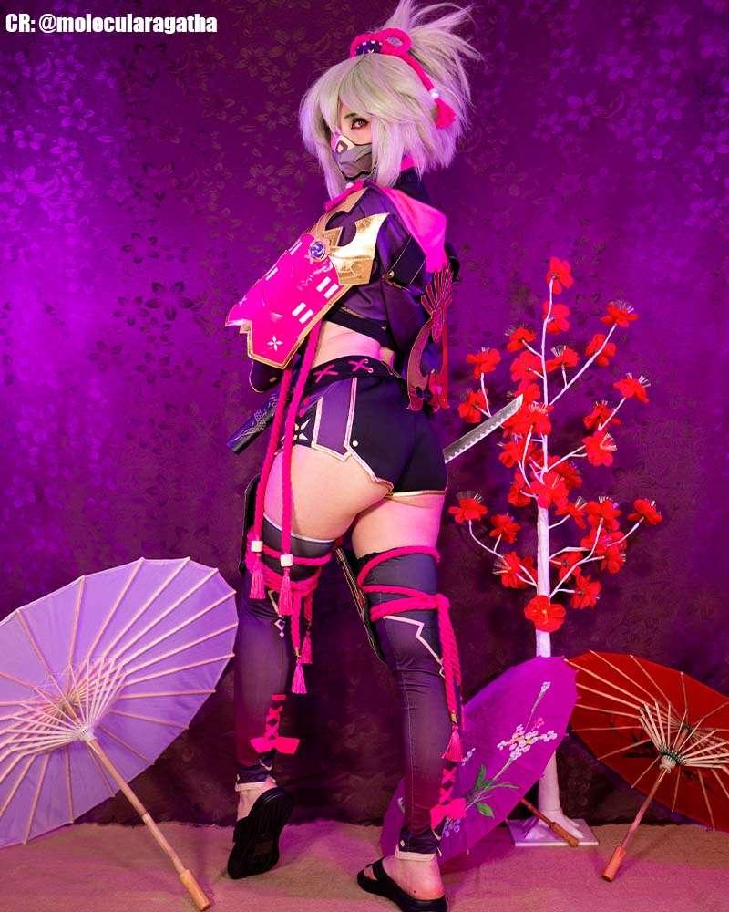 Genshin Impact Kuki Shinobu Cosplay Costume