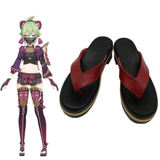 Genshin Impact Kuki Shinobu Cospaly Shoes