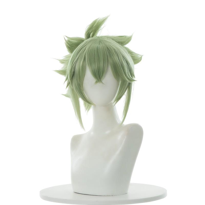 Genshin Impact Kuki Shinobu Green Cosplay Wigs