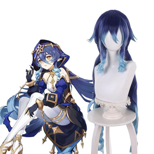 Genshin Impact Layla Long Gradient Cosplay Wigs