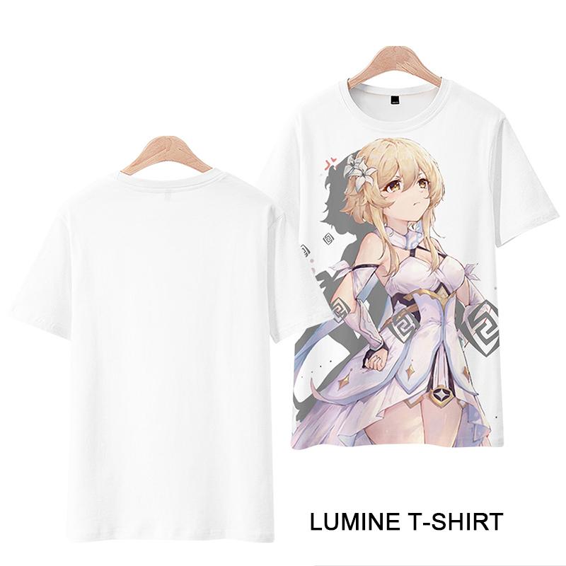 Genshin Impact Traveler Lumine T-shirt Cosplay Costume