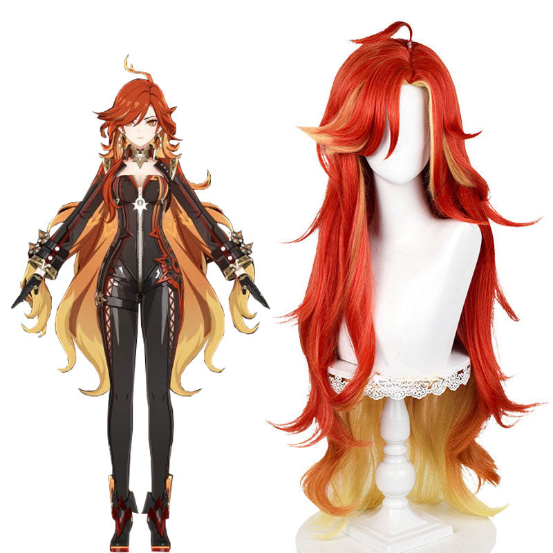 Genshin Impact Mavuika Cosplay Wig
