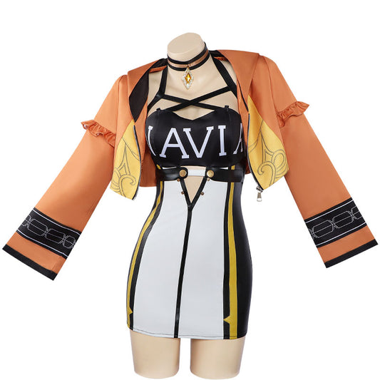 Genshin Impact Navia Racing suits Cosplay Costume