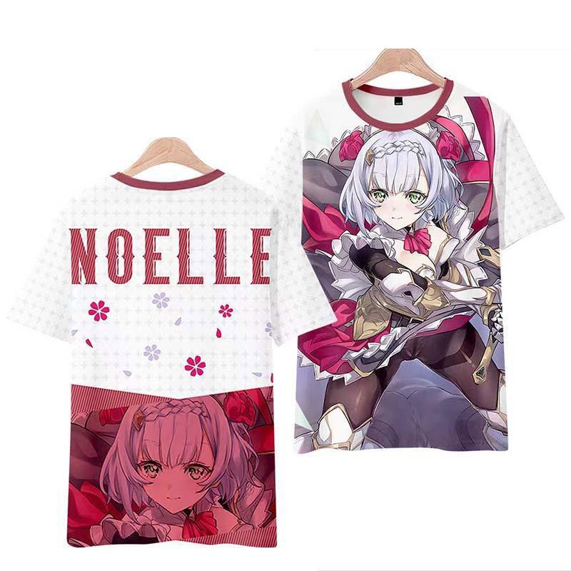 Genshin Impact Noelle T-shirt Cosplay Costume