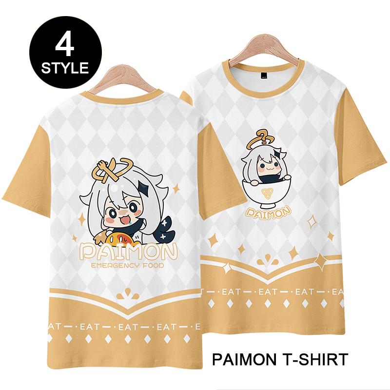 Genshin Impact Paimon T-shirt Cosplay Costume