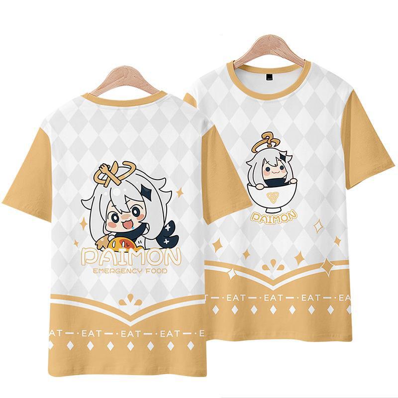 Genshin Impact Paimon T-shirt Cosplay Costume