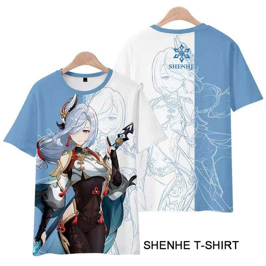 Genshin Impact Shenhe T-shirt Cosplay Costume