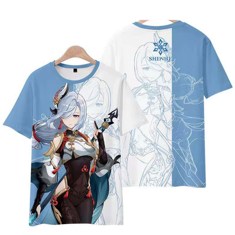 Genshin Impact Shenhe T-shirt Cosplay Costume