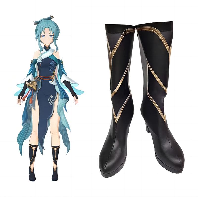 Genshin Impact Streetward Rambler Madame Ping Cosplay Shoes