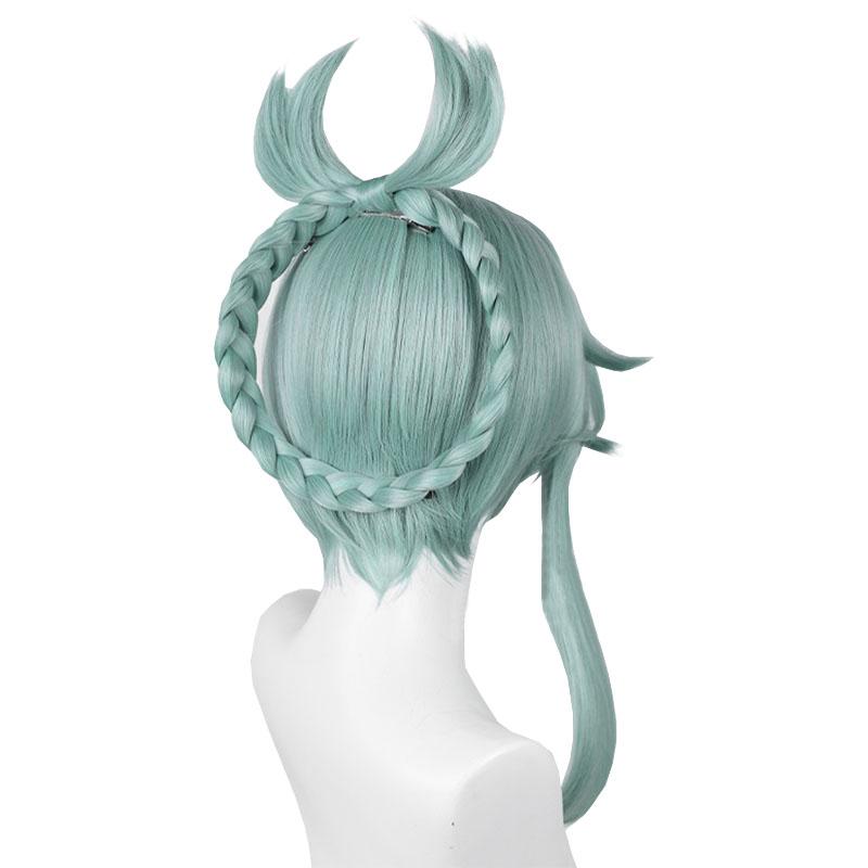 Genshin Impact Streetward Rambler Madame Ping Light Blue Cosplay Wigs