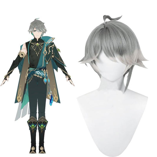Genshin Impact Sumeru Al haitham Grey Short Cosplay Wigs