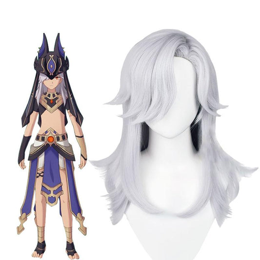 Genshin Impact Sumeru Cyno Silver Cosplay Wigs