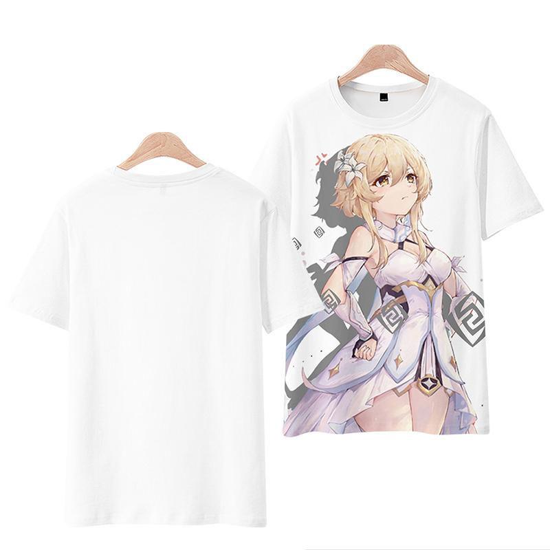 Genshin Impact Traveler Lumine T-shirt Cosplay Costume