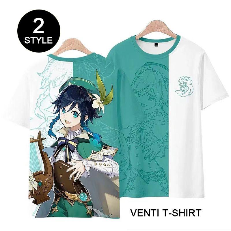 Inspired by Genshin Impact Venti T-shirt Cosplay Costume