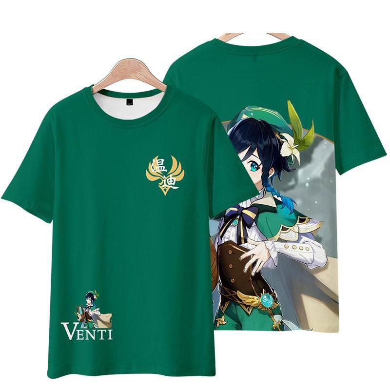 Genshin Impact Venti T-shirt Cosplay Costume