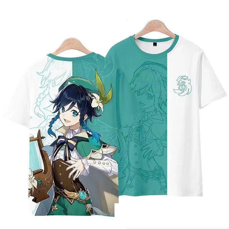 Genshin Impact Venti T-shirt Cosplay Costume