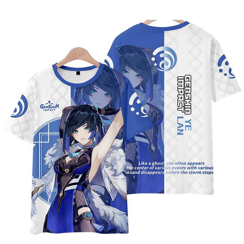 Genshin Impact Yelan T-shirt Cosplay Costume