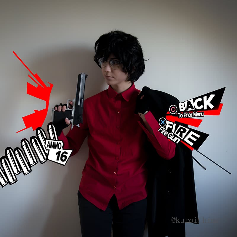 Persona 5 Joker Short Black Cosplay Man Wigs