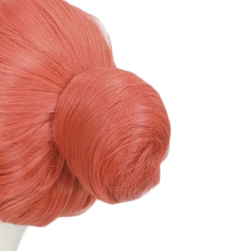 Gintama Kagura Orange Bun Synthetic Cosplay Wig