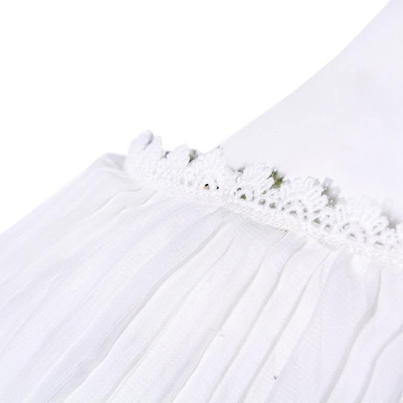 Girl Middle Sleeve Chiffon Top And Cotton Long Skirt