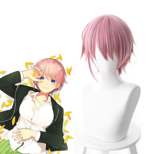 Gotoubun no Hanayome Nakano Ichika Purple Pink Short Cosplay Wigs