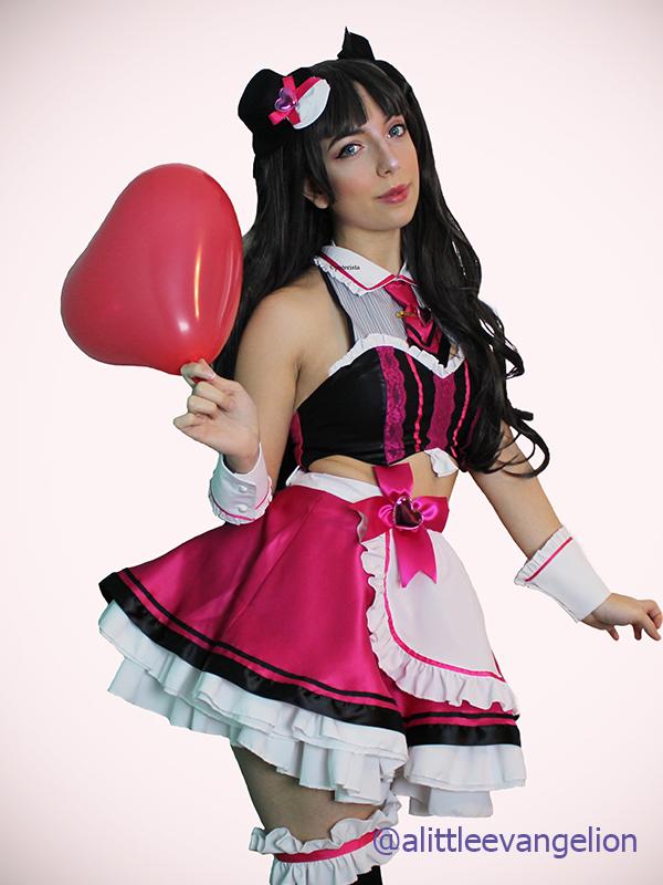 Fate Grand Order Tohsaka Rin Street Choco-Maid Game Cosplay Costumes