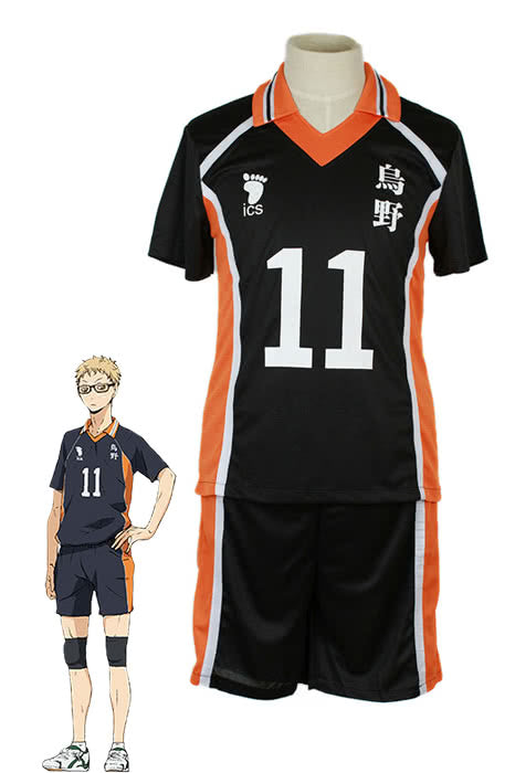 Haikyū!! Kei Tsukishima Number 11 Volleyball Sports Cosplay Costumes