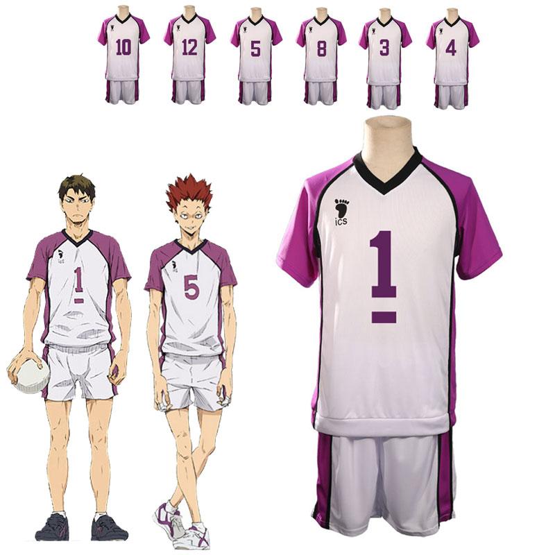 Haikyū!! Karasuno High School vs Shiratorizawa Academy Semi Eita Number 3 Volleyball Sportswear Cosplay Costumes