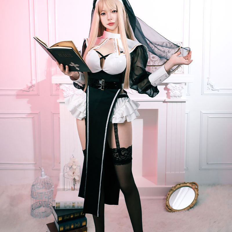 Halloween Nun Black Costume