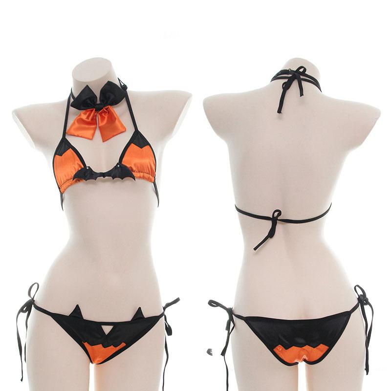 Halloween Bat Strappy Bikini Cosplay Costume