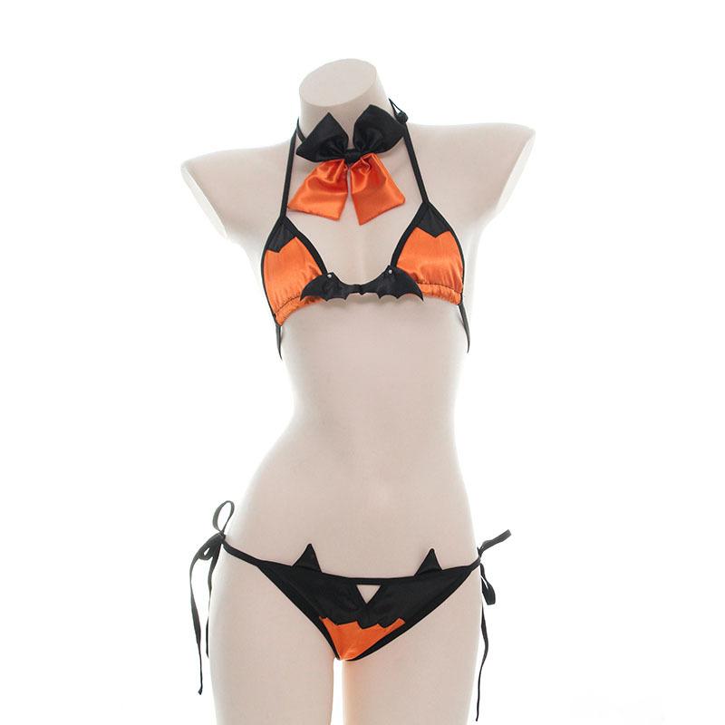 Halloween Bat Strappy Bikini Cosplay Costume