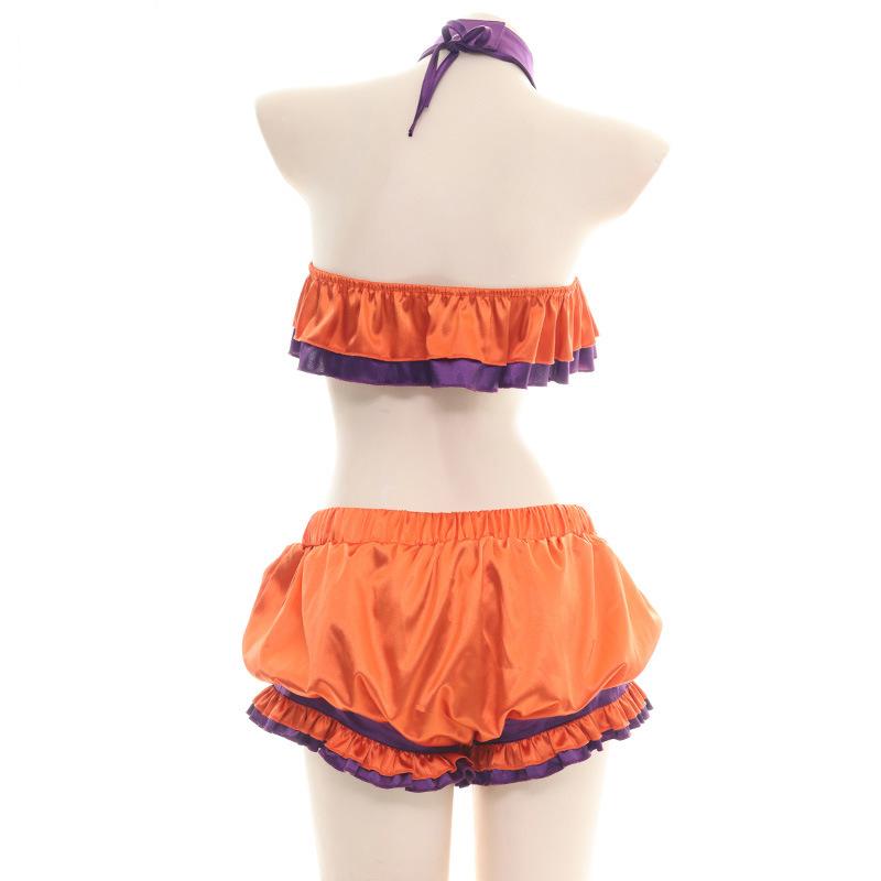 Halloween Cute Pumpkin Bikini Cosplay Costume