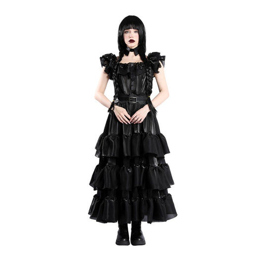 Halloween Dress Addams Family Wednesday  Cosplay Costume
