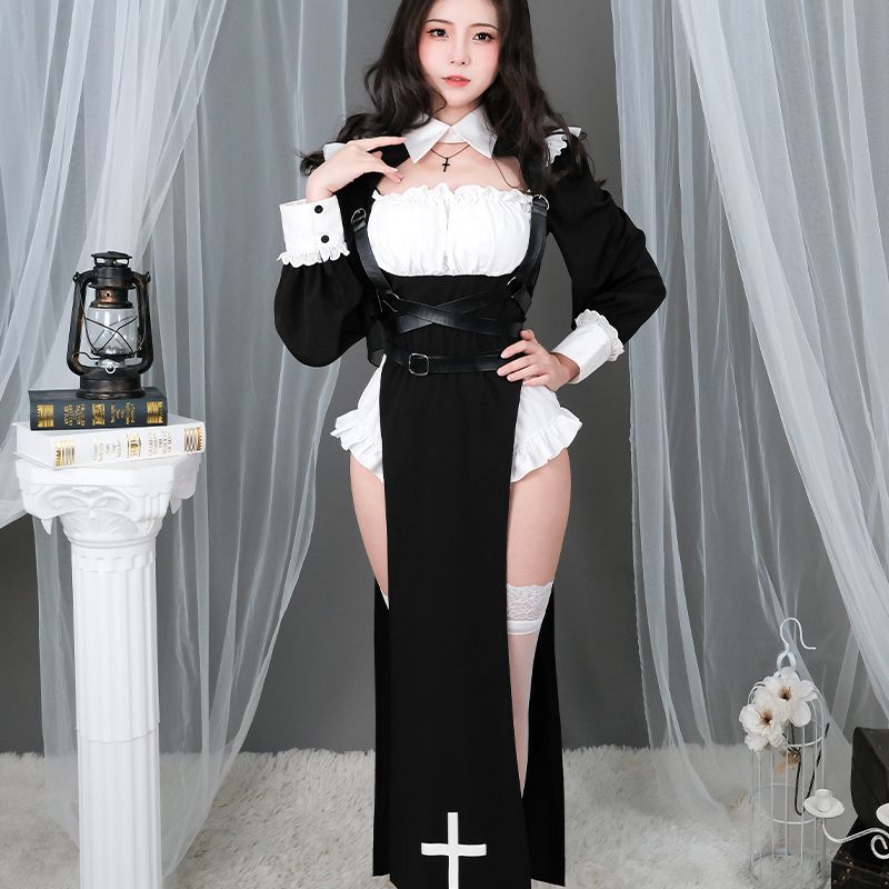 Halloween Dress Nun Cosplay Costume