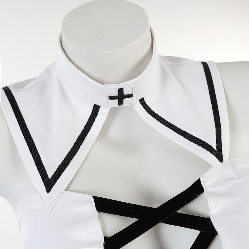 Halloween Short Dress Nun Cosplay Costume