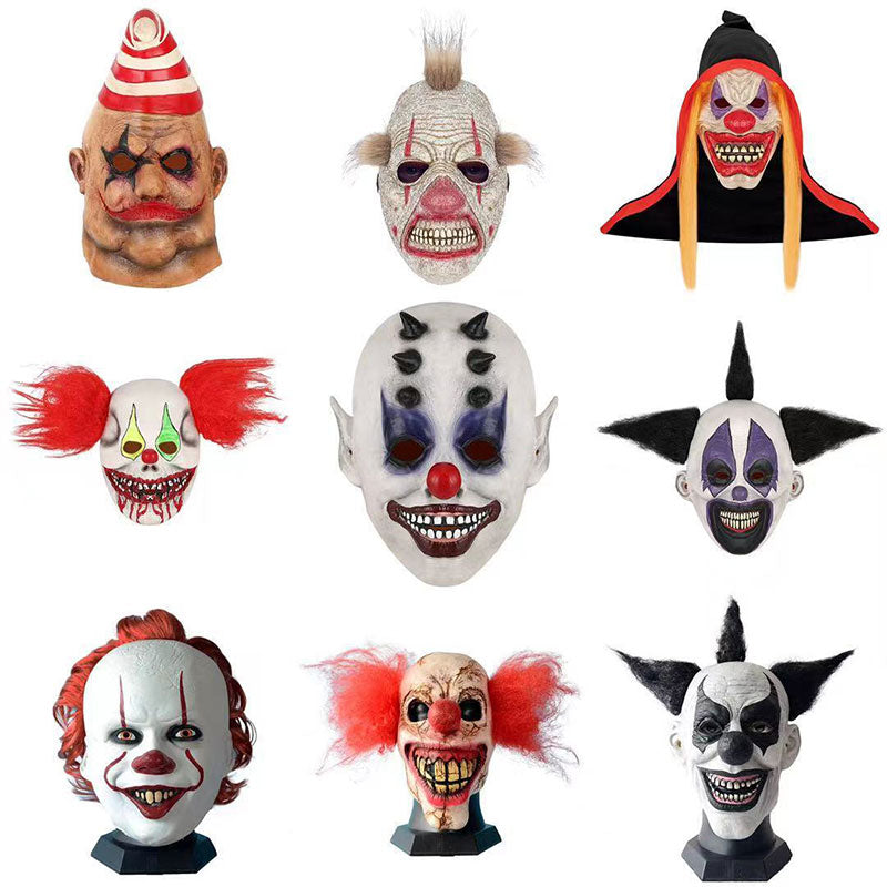 Halloween Mask Clown Hood Smile Mask Cos Props